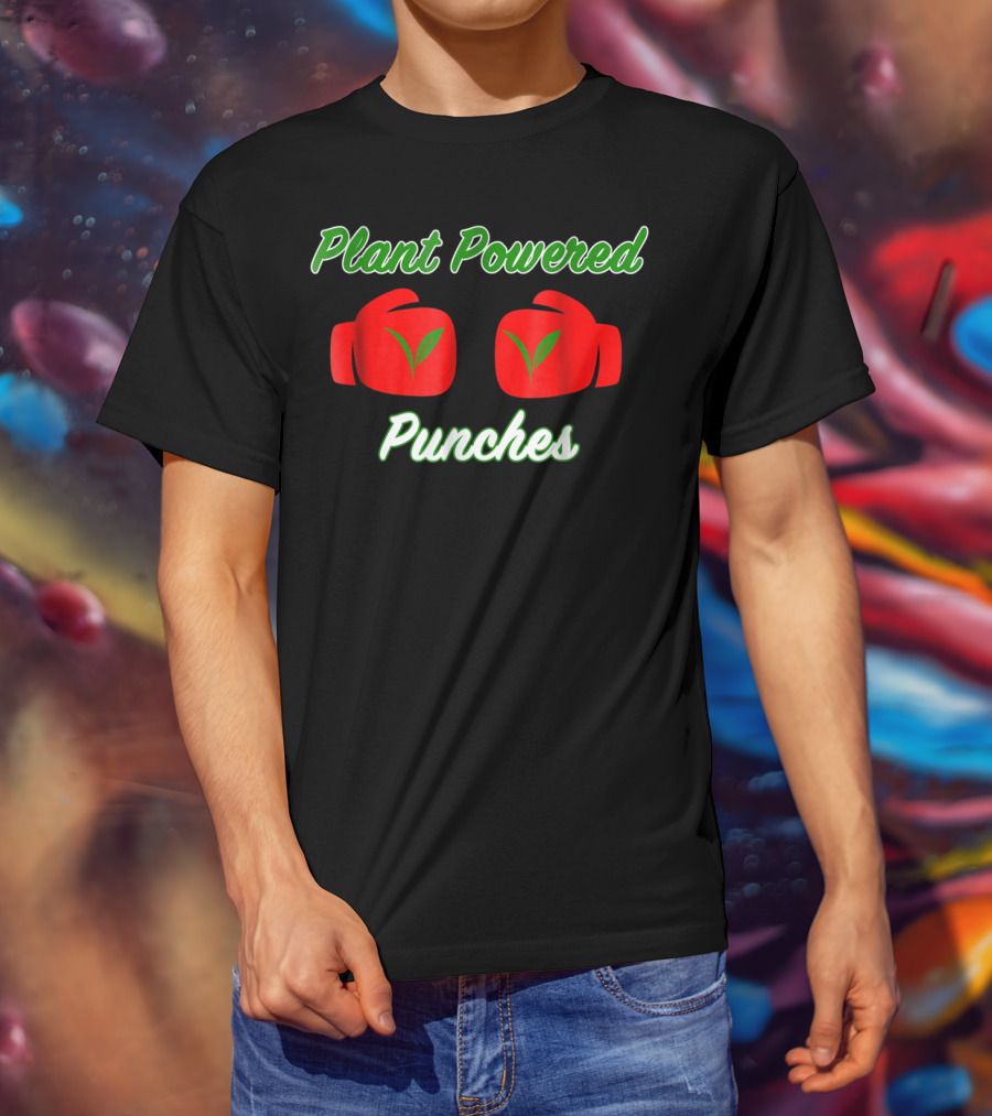 Plant Powered Punches Vegan Boxer Gloves T-Shirt