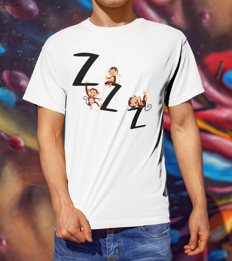 ZZZ Monkeys Trio Playful T-Shirt