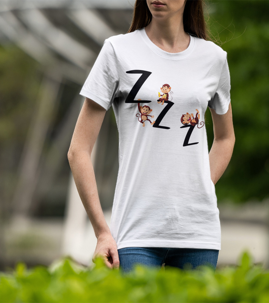 ZZZ Monkeys Trio Playful T-Shirt