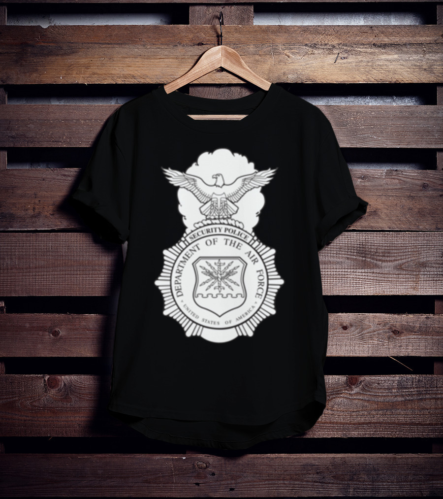 Security Police Department Of The Air Force United States Of America Badge T-Shirt