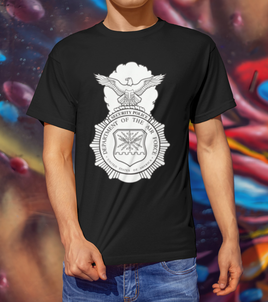 Security Police Department Of The Air Force United States Of America Badge T-Shirt