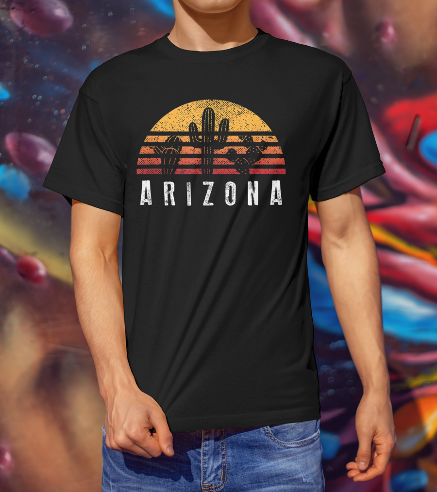 Arizona Sunset Cactus Desert Scene T-Shirt