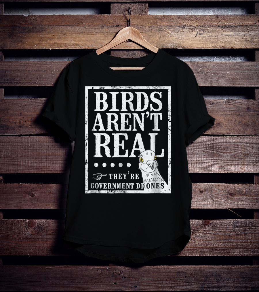 Birds Aren't Real They're Government Drones Meme T-Shirt