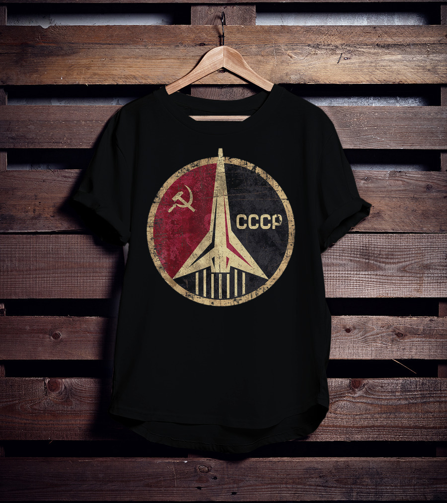 CCCP Original Russia Space Program Emblem With Hammer And Sickle T-Shirt