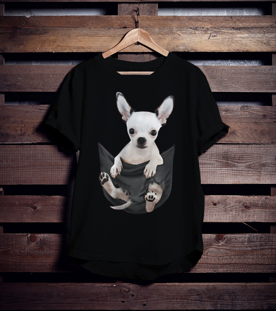 Chihuahua In Pocket For Chihuahua Lovers T-Shirt