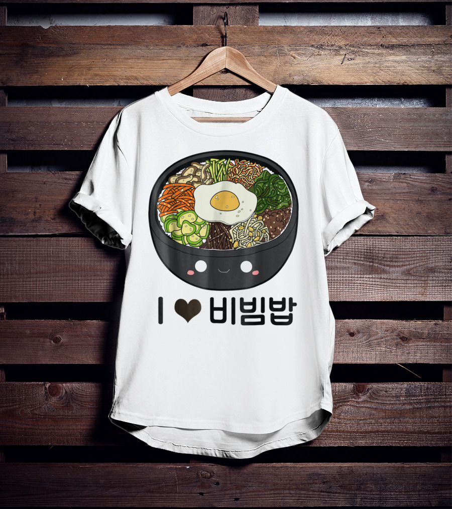 I Love Bibimbap Cute South Korean Food T-Shirt