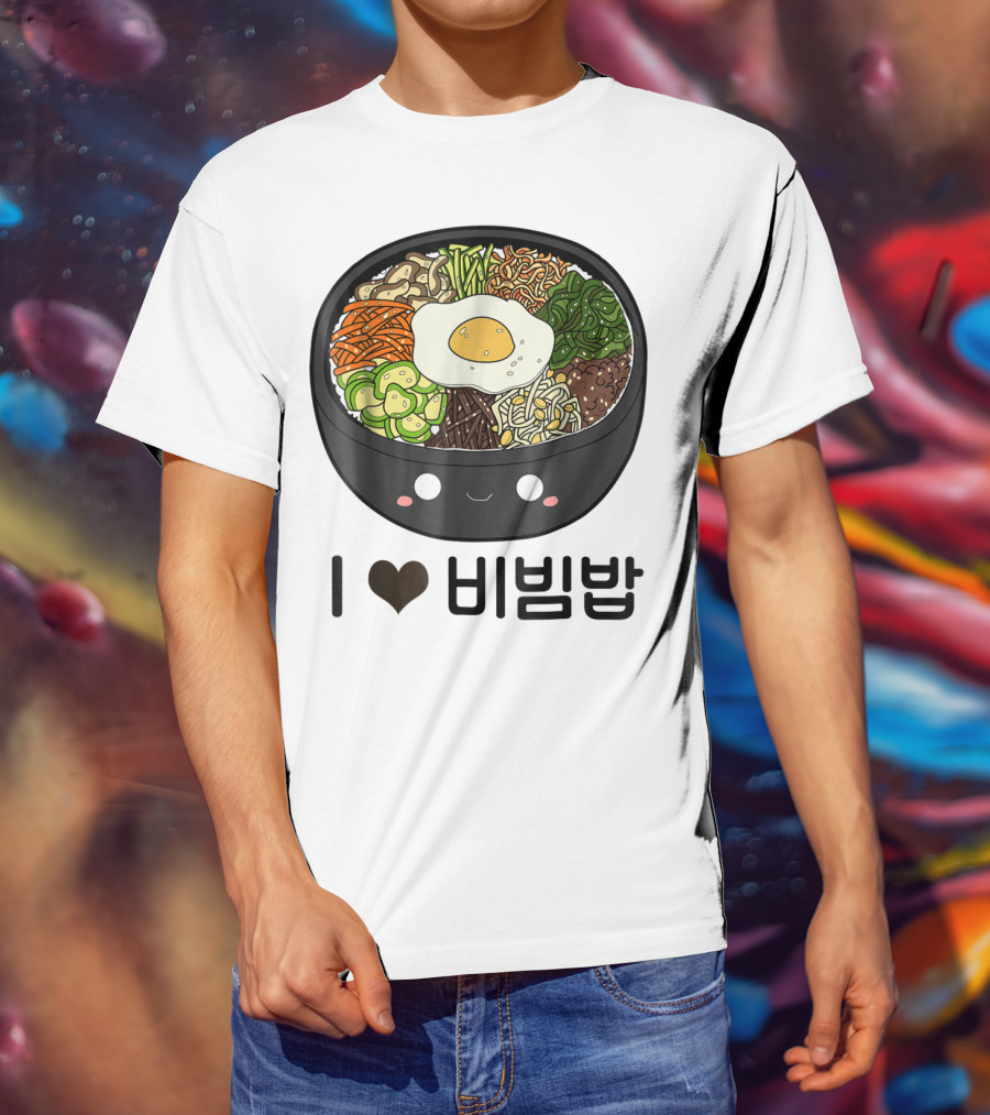 I Love Bibimbap Cute South Korean Food T-Shirt