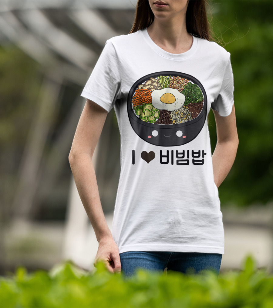 I Love Bibimbap Cute South Korean Food T-Shirt