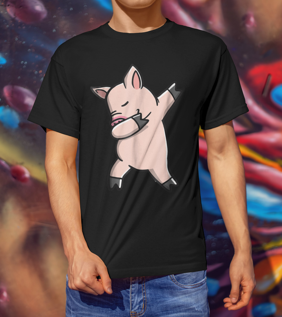 Dabbing Piggy Piglet Youth Gesture T-Shirt