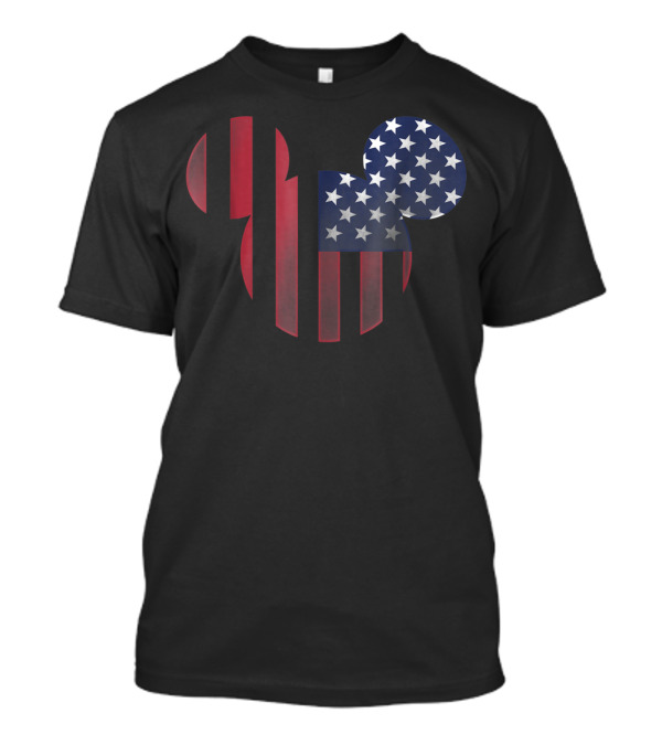 Disney Mickey Mouse Americana Stars And Stripes Ears T-Shirt