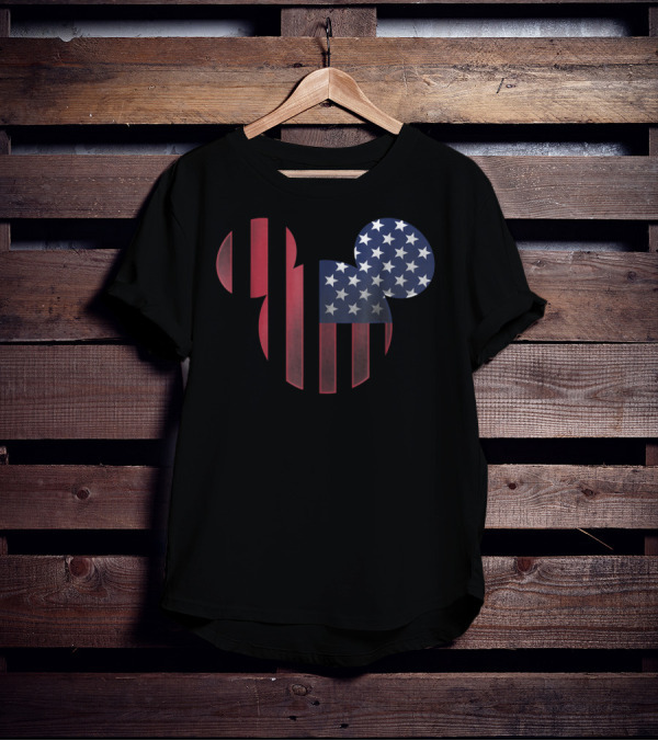 Disney Mickey Mouse Americana Stars And Stripes Ears T-Shirt