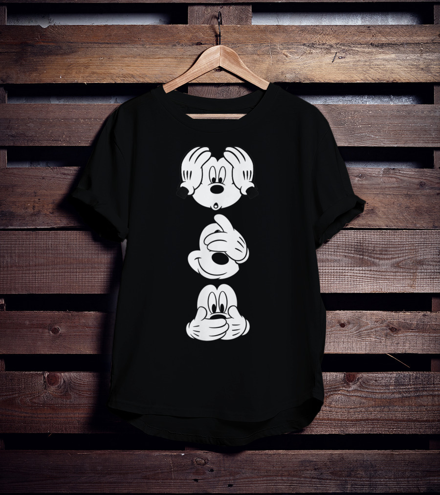 Disney Mickey Mouse Hear No Evil See No Evil Speak No Evil T-Shirt