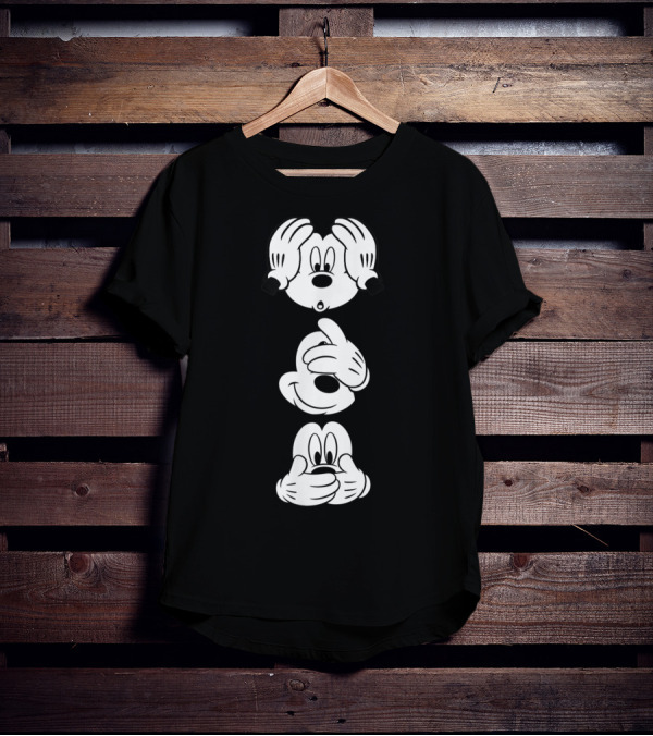Disney Mickey Mouse Hear No Evil See No Evil Speak No Evil T-Shirt