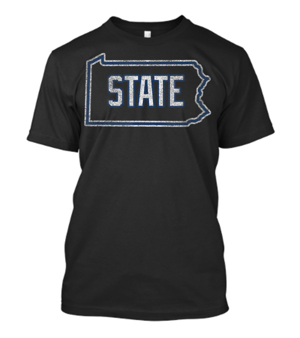 Pennsylvania State Outline Distressed Penn Fan State T-Shirt