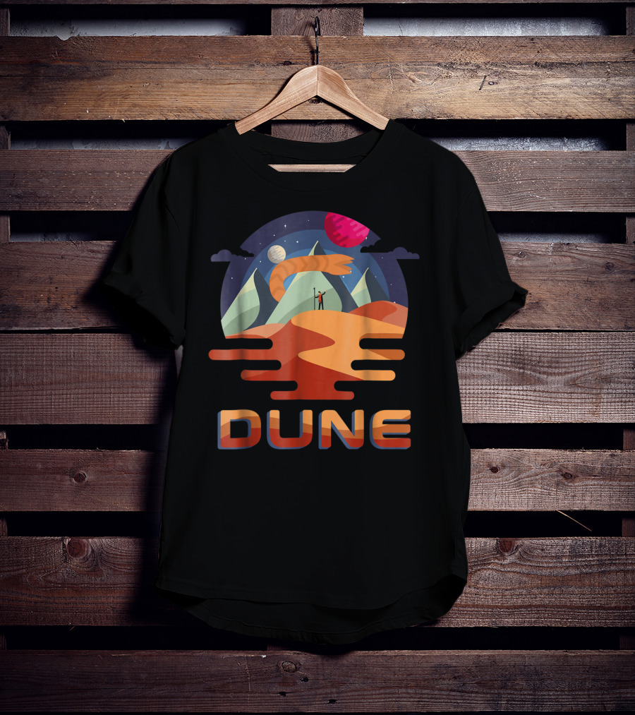 Dune Science Fiction Sci Fi Landscape Arrakis Planets Moon Desert Sand T-Shirt
