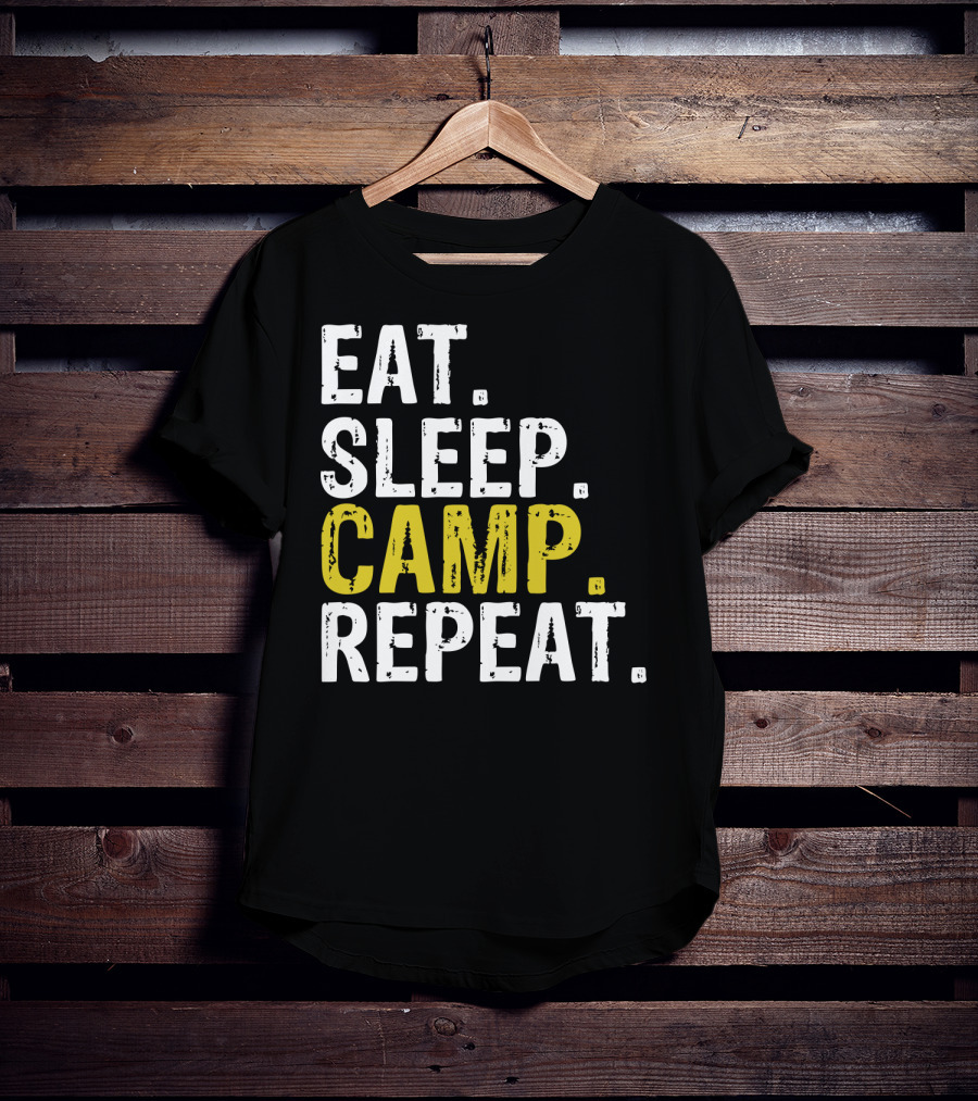 Eat Sleep Camp Repeat Camping T-Shirt