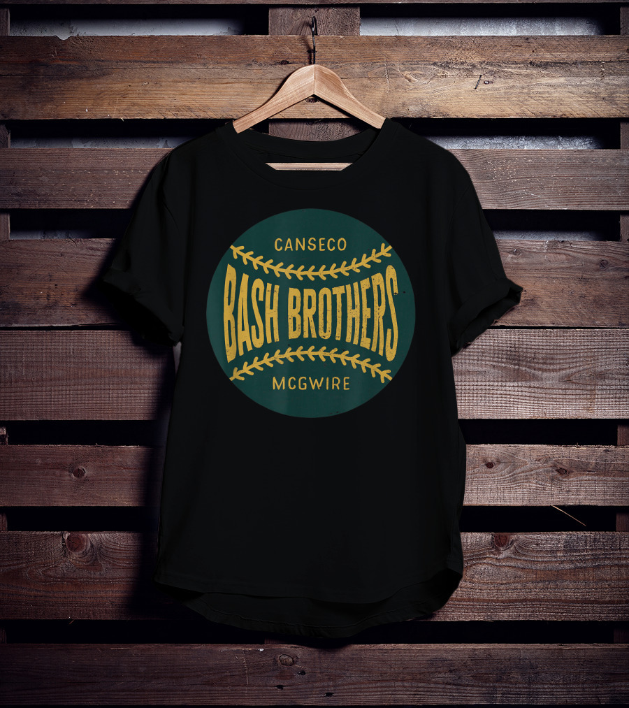 Distressed Vintage Look Bash Brothers Canseco McGwire T-Shirt