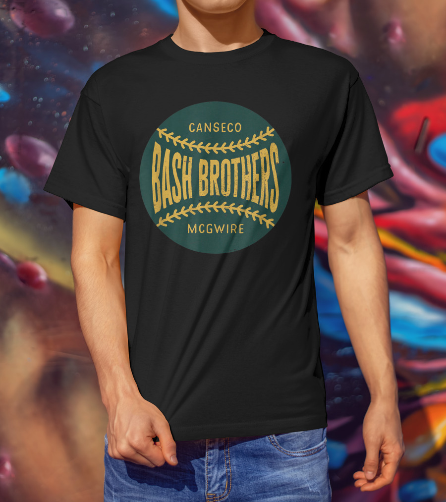 Distressed Vintage Look Bash Brothers Canseco McGwire T-Shirt