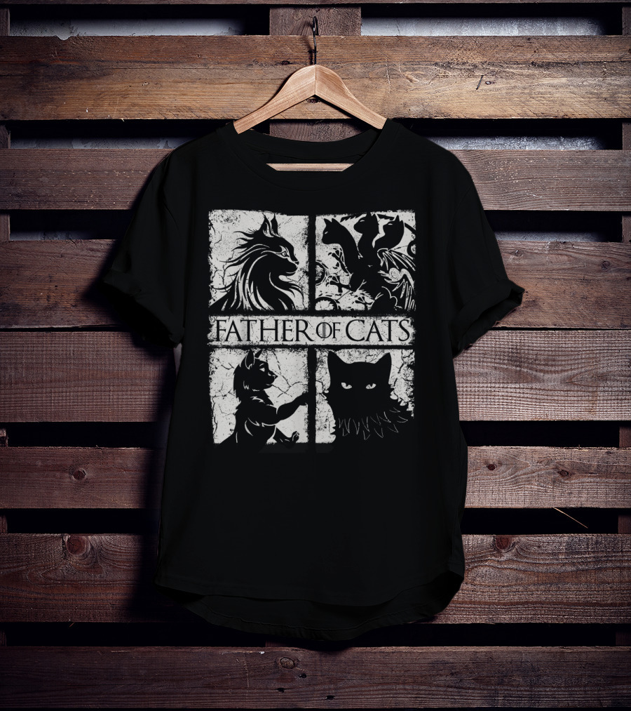 Father Of Cats Mythical And Fierce Cat Lovers T-Shirt