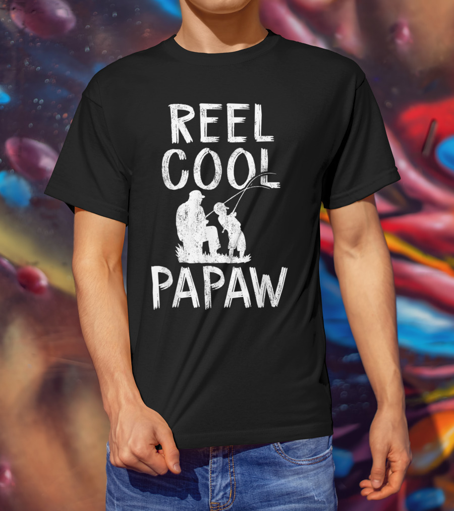 Reel Cool Papaw Father's Day Fishing T-Shirt