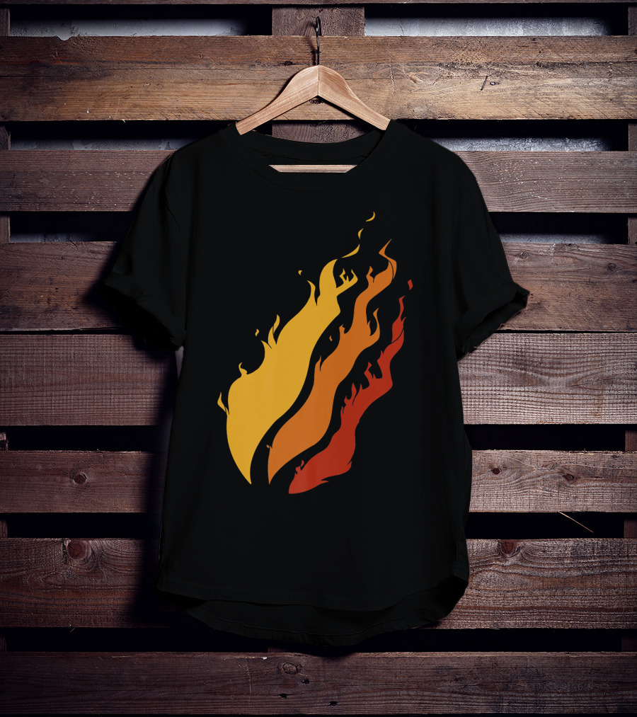 Fire Nation Boys Gaming Playz Streamer Gamer Fiery Flame Elements T-Shirt