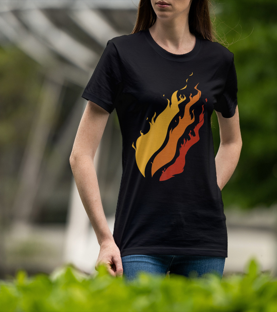 Fire Nation Boys Gaming Playz Streamer Gamer Fiery Flame Elements T-Shirt