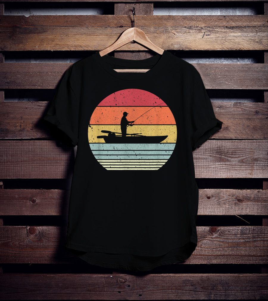 Sunset Fishing Style For Fisherman T-Shirt