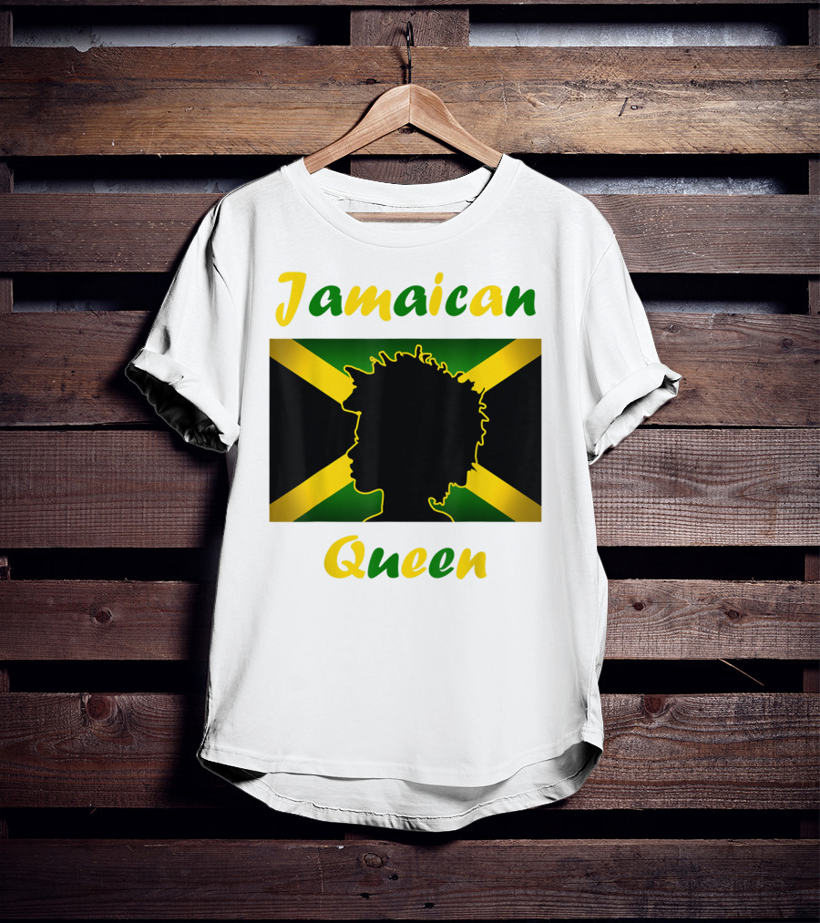 Jamaican Queen Independence Silhouette Flag T-Shirt