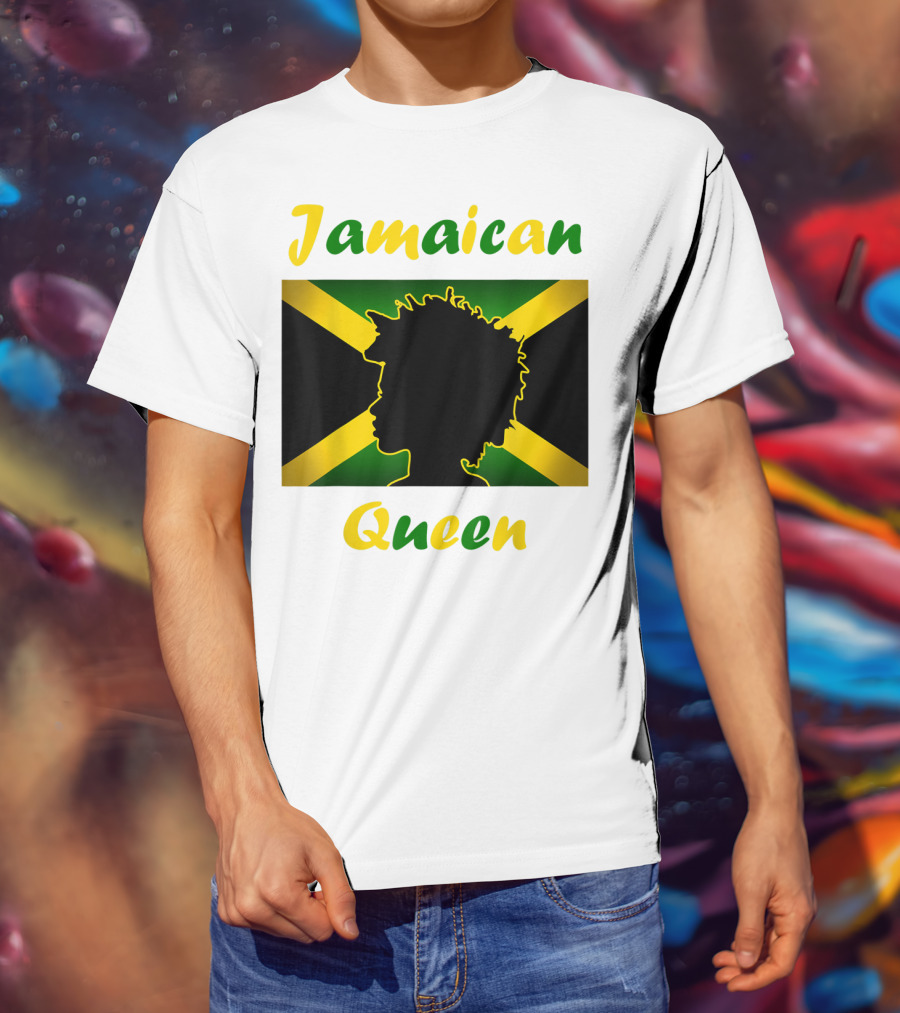 Jamaican Queen Independence Silhouette Flag T-Shirt