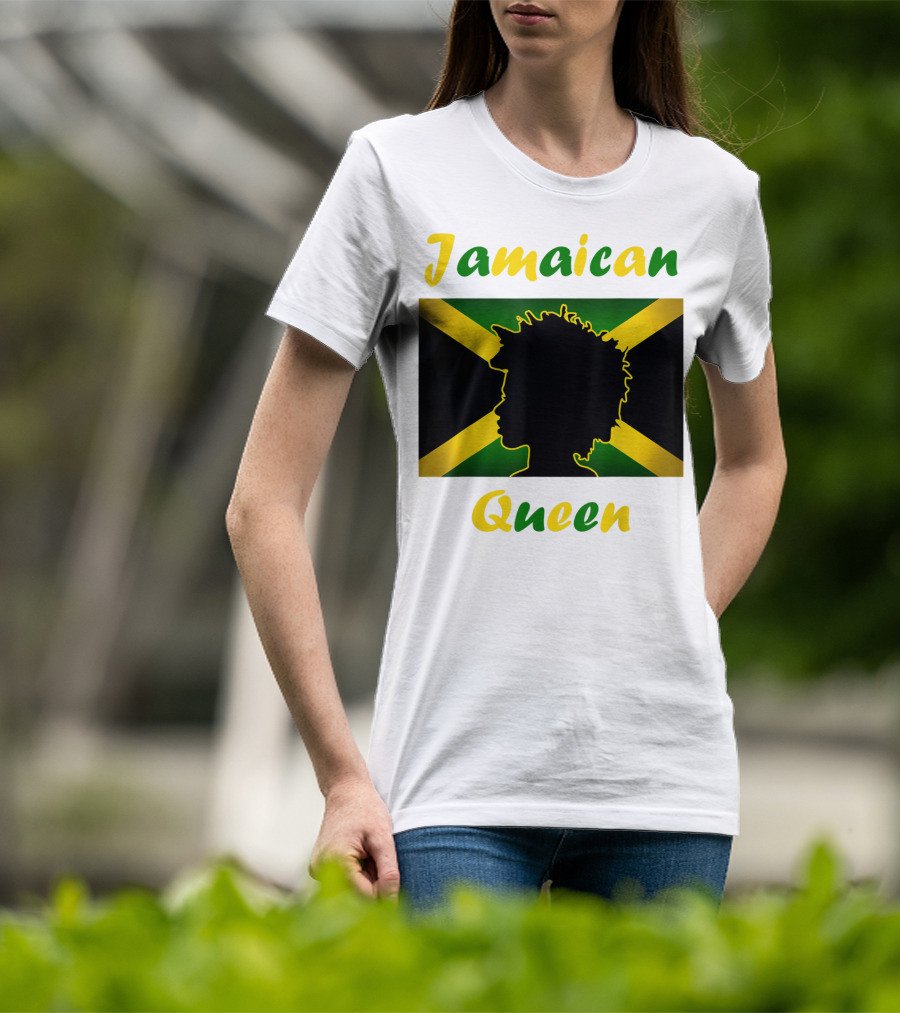 Jamaican Queen Independence Silhouette Flag T-Shirt