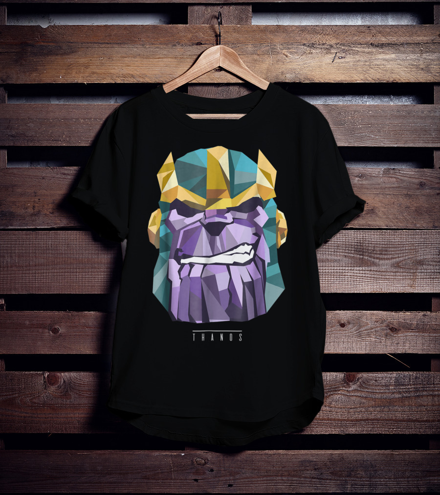 Marvel Thanos Geometric Low Poly Head T-Shirt