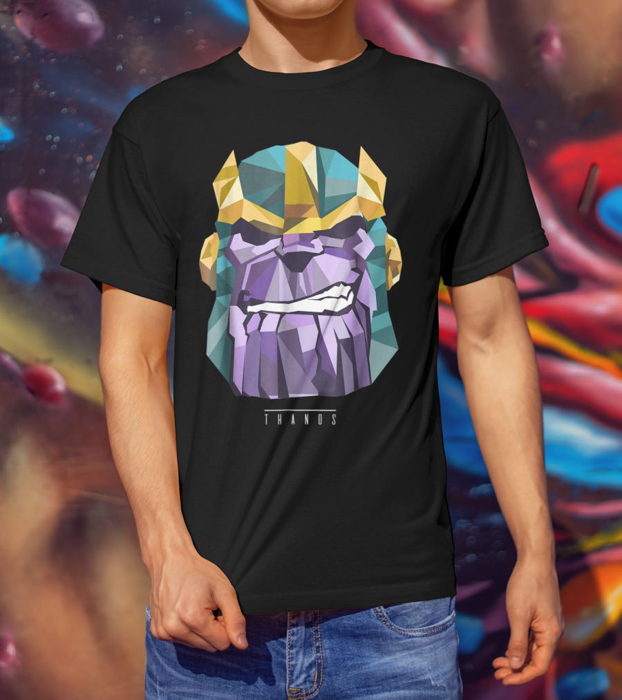 Marvel Thanos Geometric Low Poly Head T-Shirt