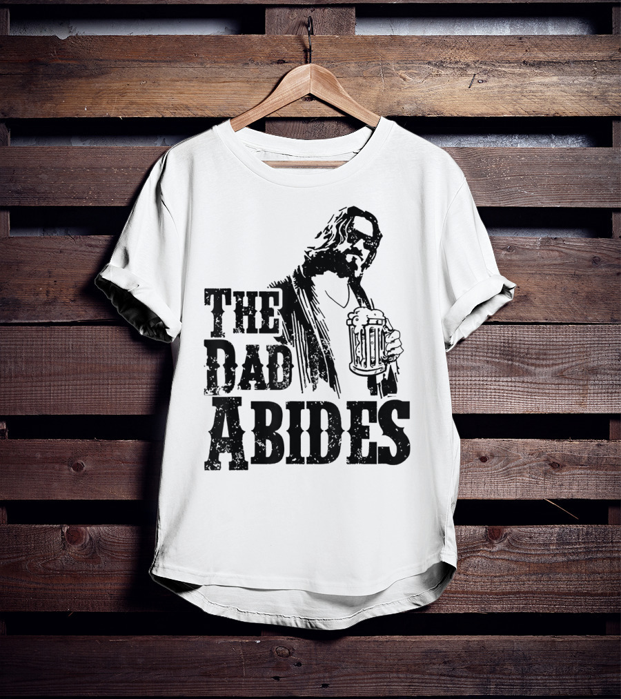 Mens Dad Abides Holding Beer Mug T-Shirt
