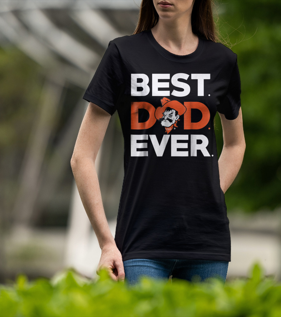 Oklahoma State Cowboys Best Dad Ever Pistol Pete T-Shirt
