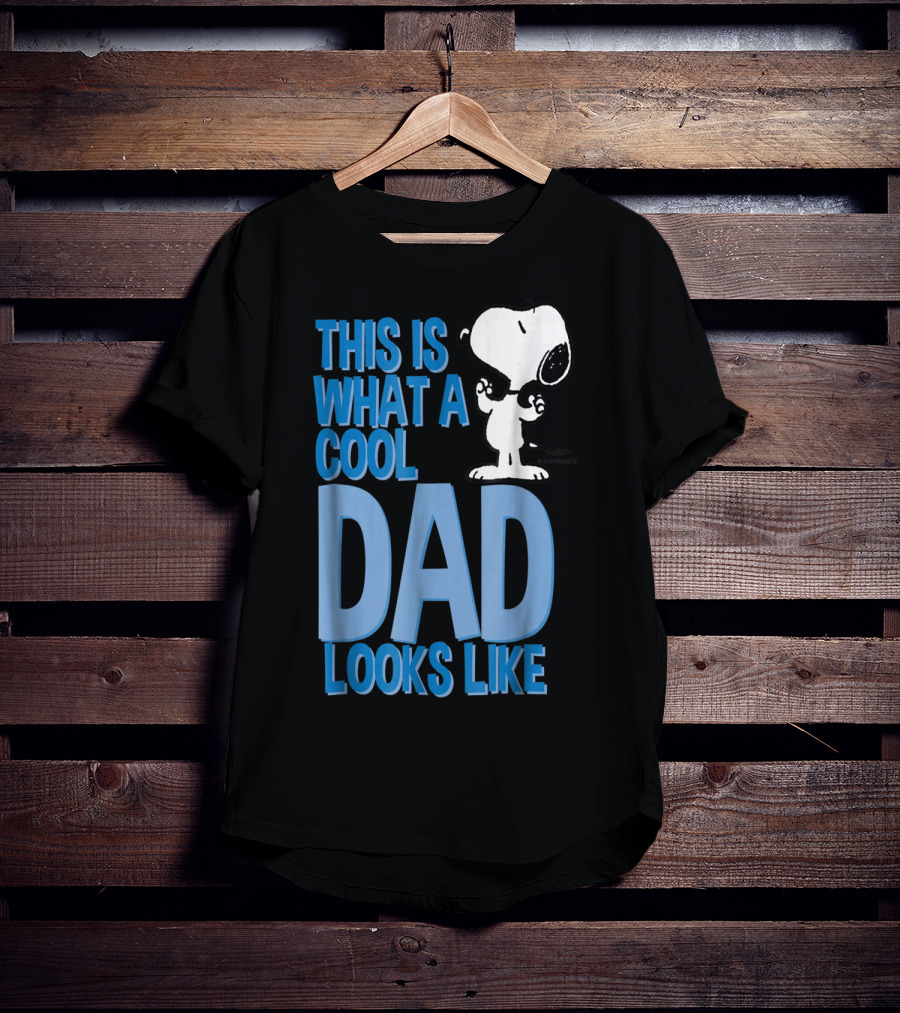 Snoopy This Is What A Cool Dad Looks Like Peanuts Mens T-Shirt