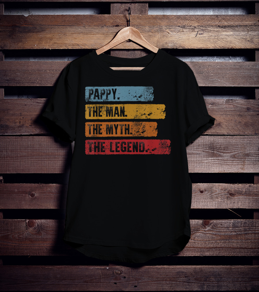 Pappy The Man The Myth The Legend Vintage Mens T-Shirt
