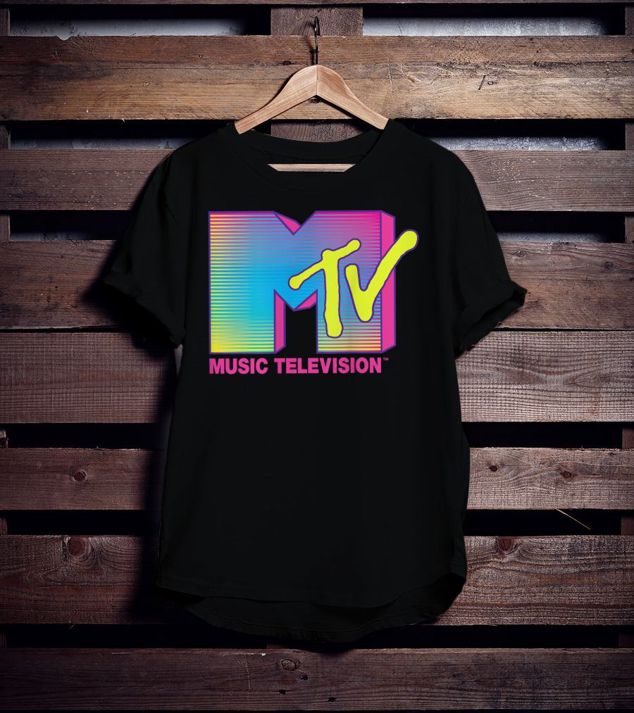 MTV Music Television Fluorescent Colors T-Shirt