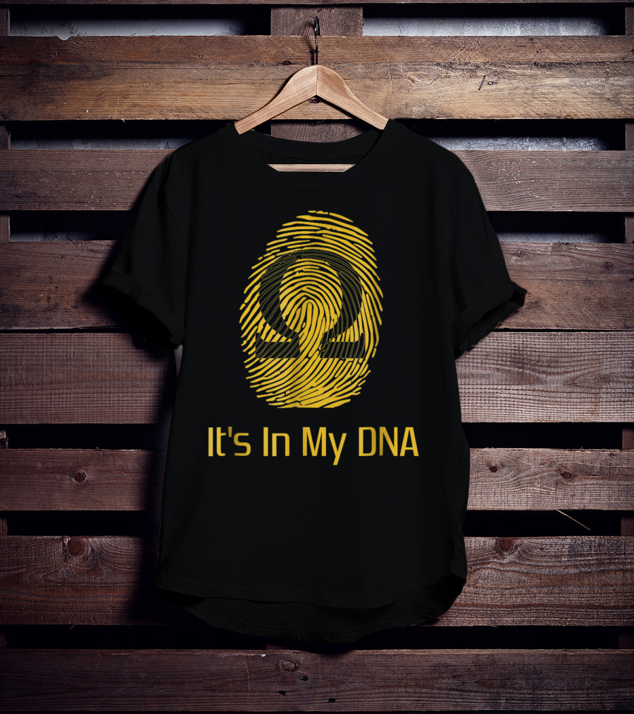 Omega Fingerprint It's In My DNA Psi Purple Phi Gold T-Shirt