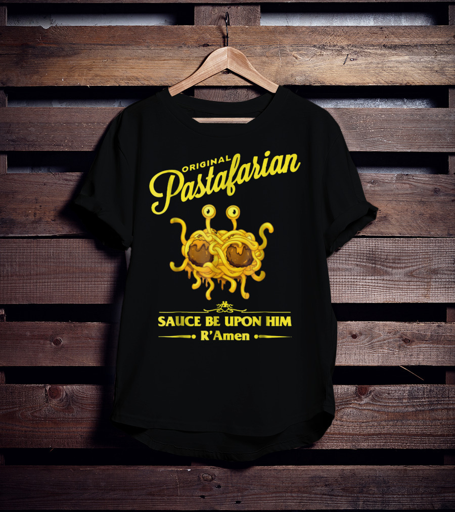 Original Pastafarian Sauce Be Upon Him R’Amen T-Shirt