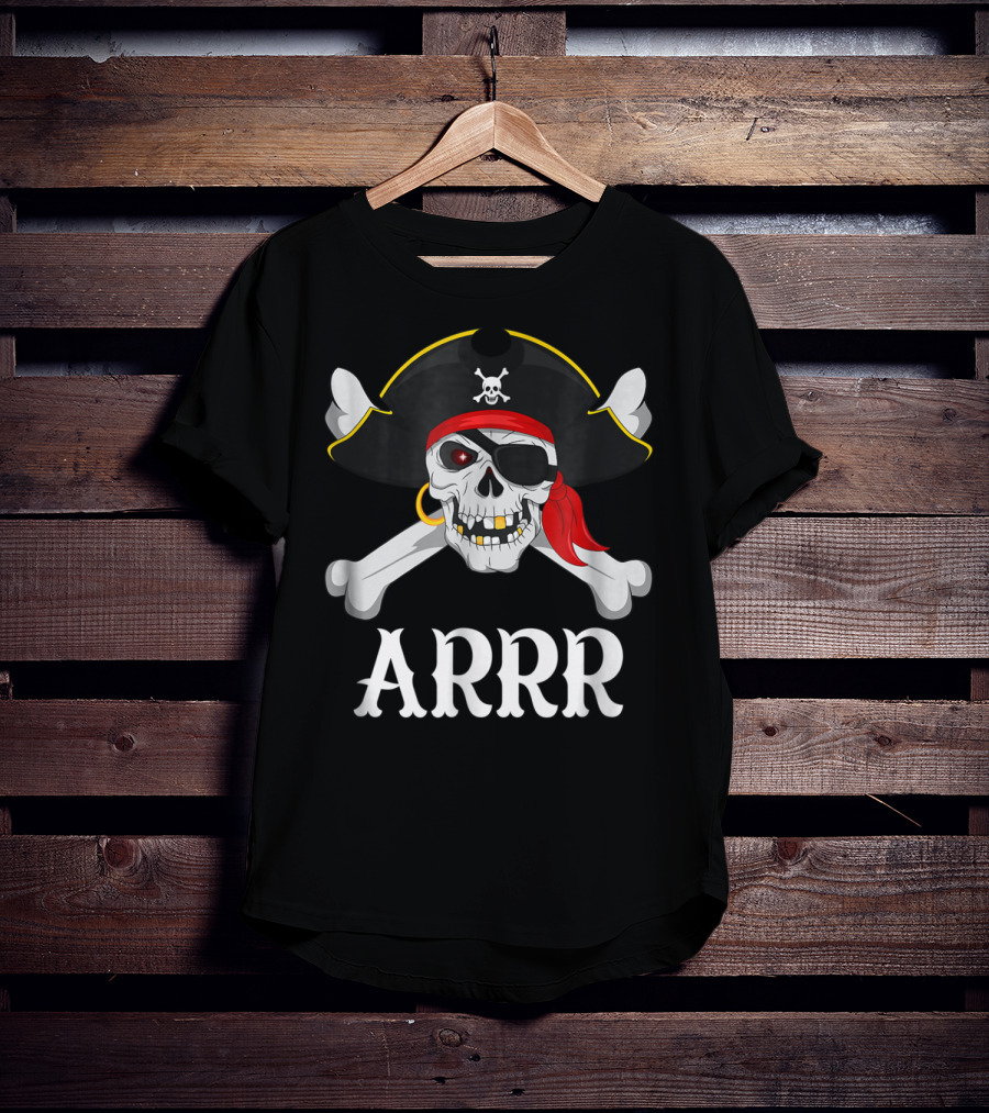 Arrr Pirate Skull And Crossbones For Kids Or Adults T-Shirt