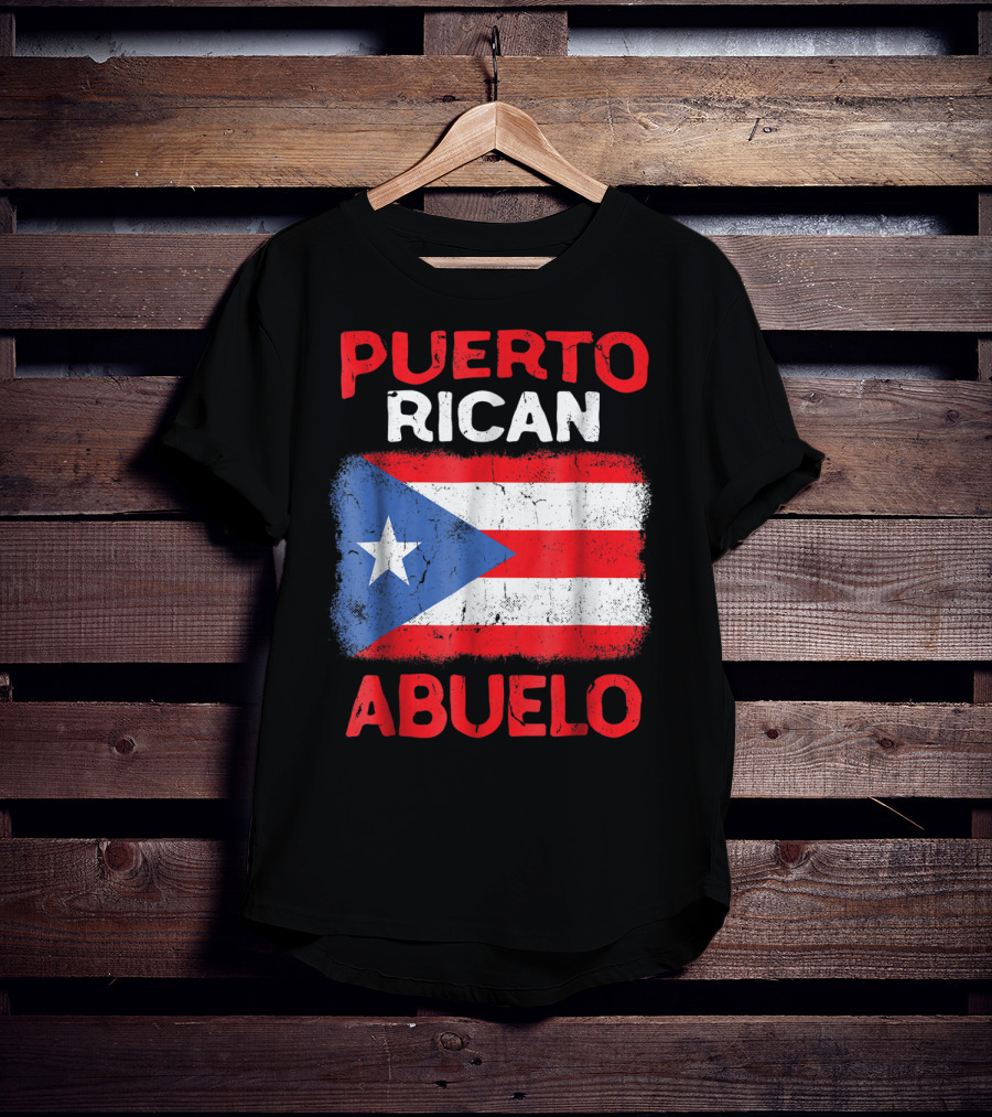 Puerto Rican Abuelo Grandpa Flag Fathers T-Shirt