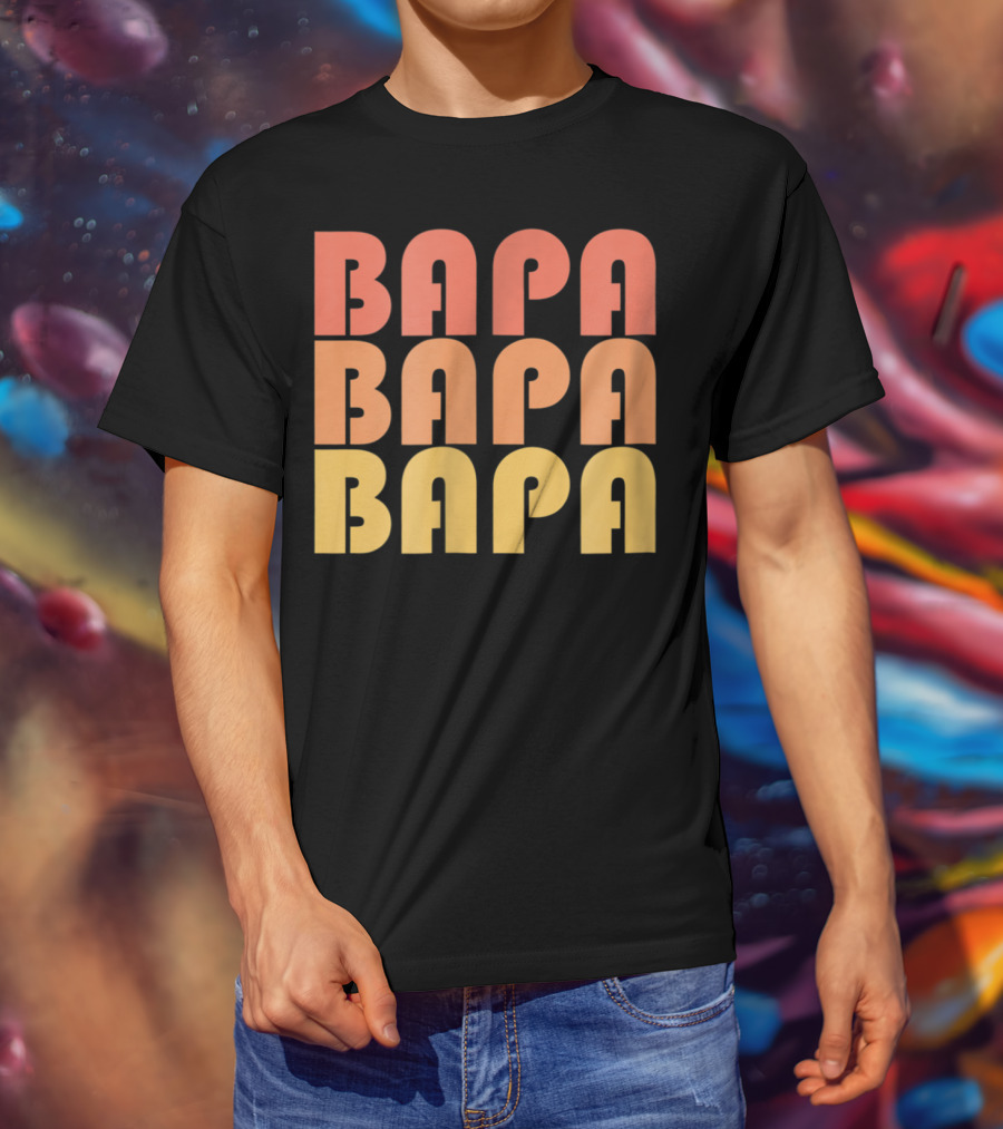 Bapa Retro Vintage Typography 1970s T-Shirt