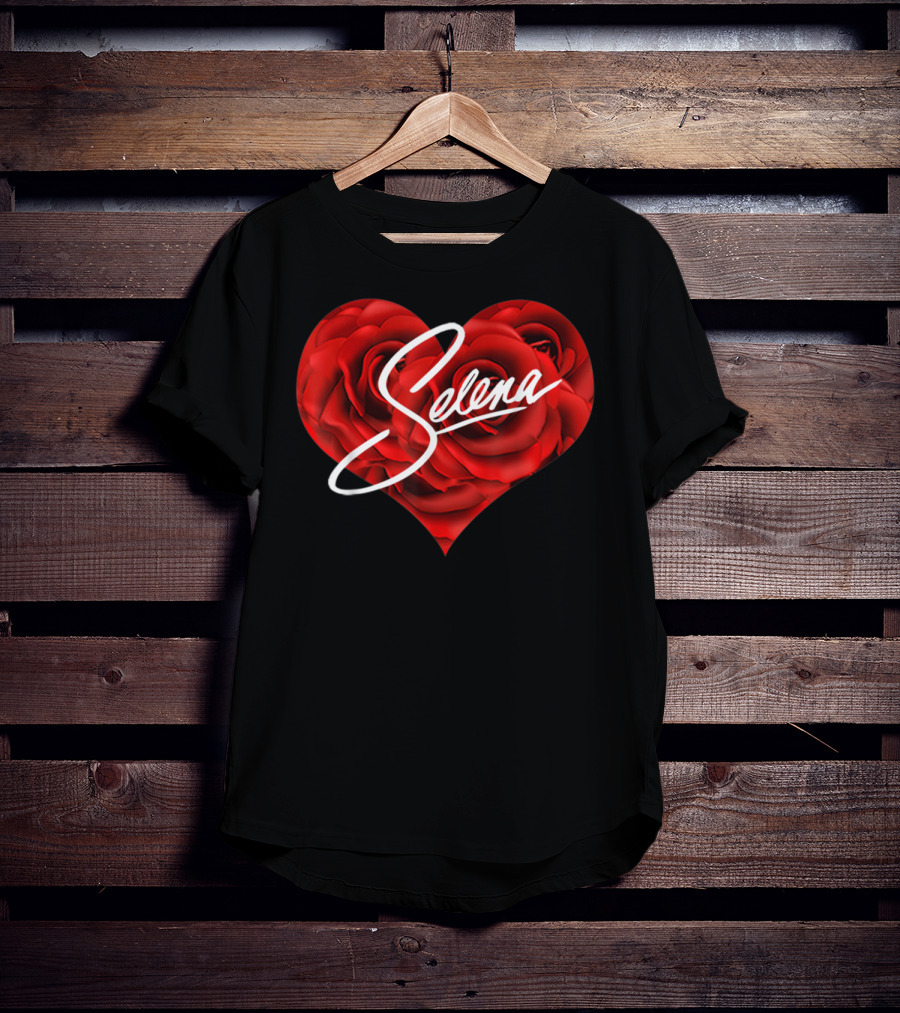 Selena Red Rose Heart T-Shirt