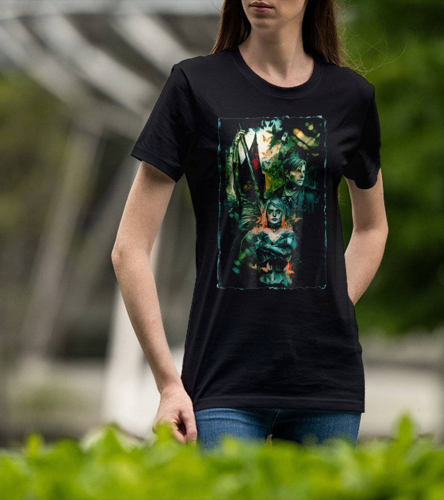 Silent Hill James Sunderland Pyramid Head Mary Sunderland T-Shirt