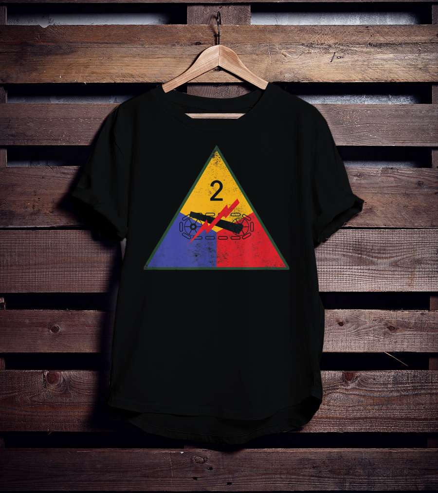 2nd Armored Division WW2 Veteran Patch Tank Emblem T-Shirt