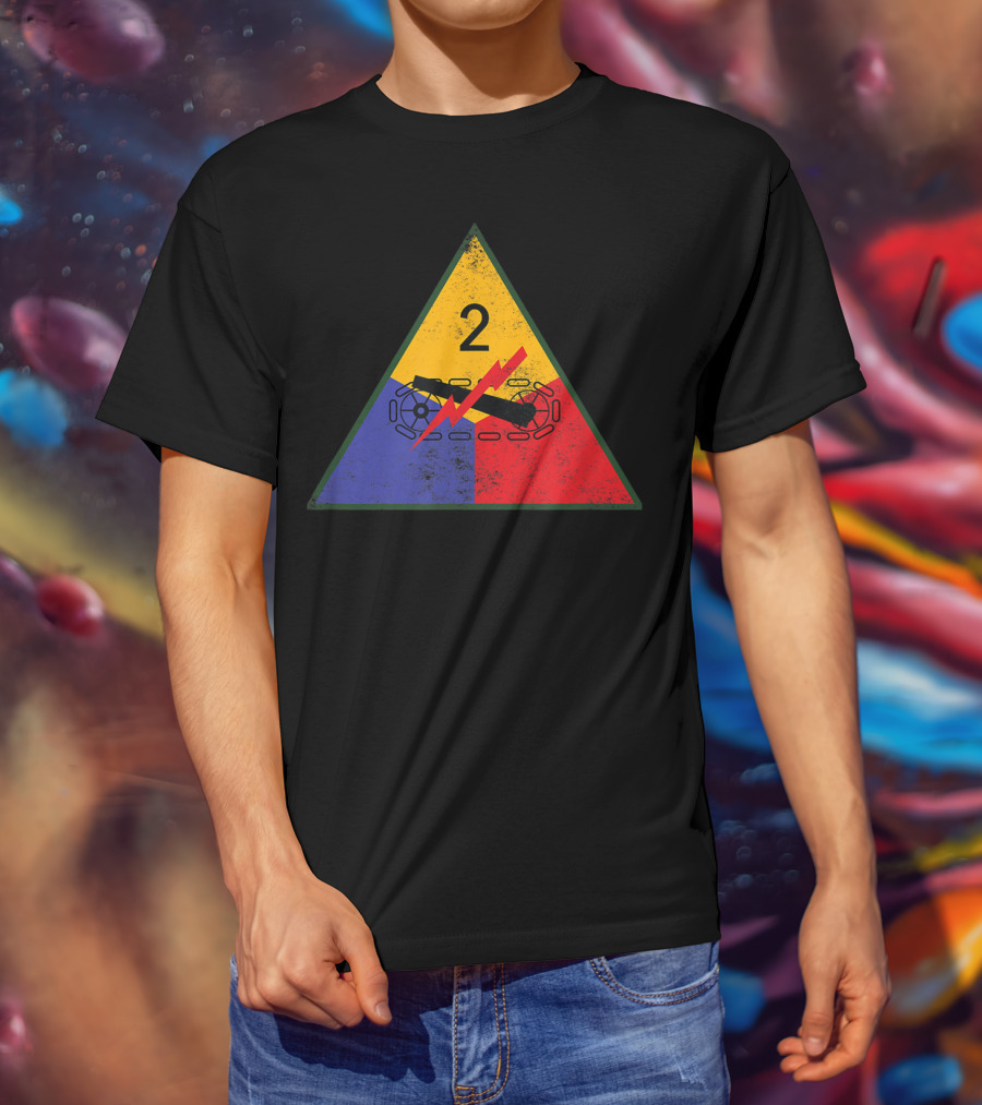 2nd Armored Division WW2 Veteran Patch Tank Emblem T-Shirt