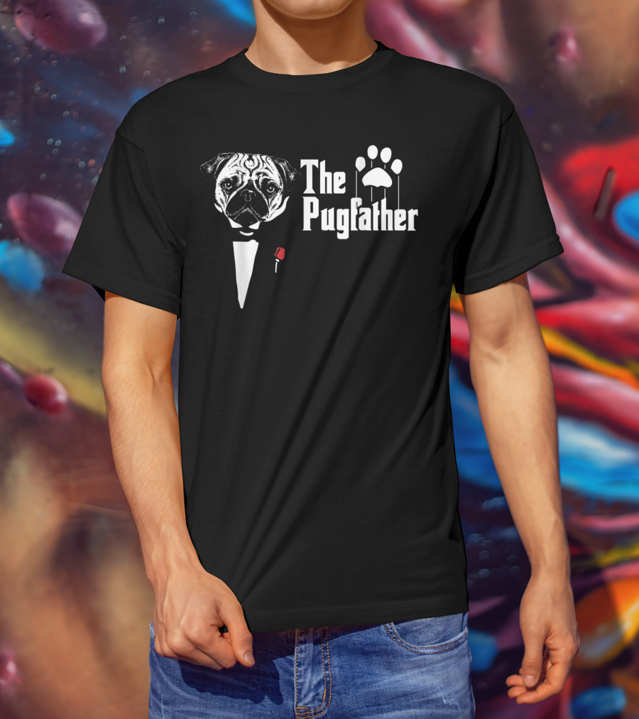 The Pugfather Funny Pug's Dad Lover Mafia T-Shirt