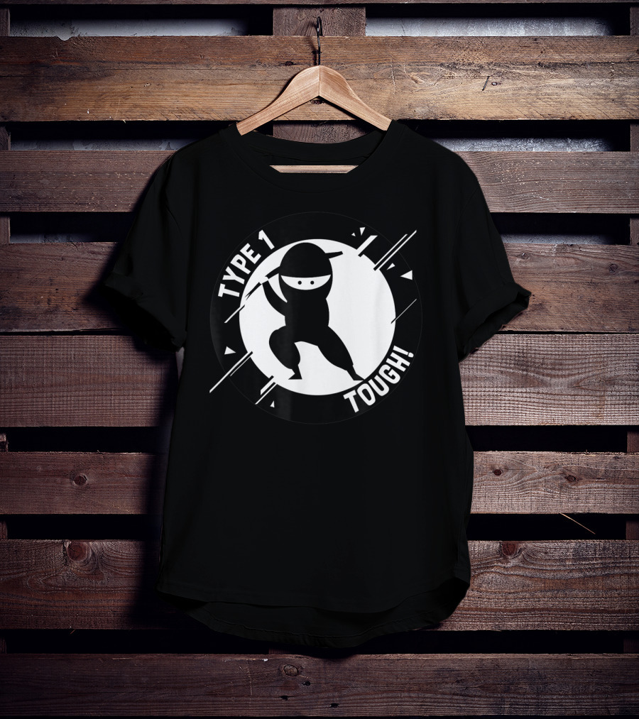 Type 1 Tough Type 1 Diabetes Ninja T-Shirt
