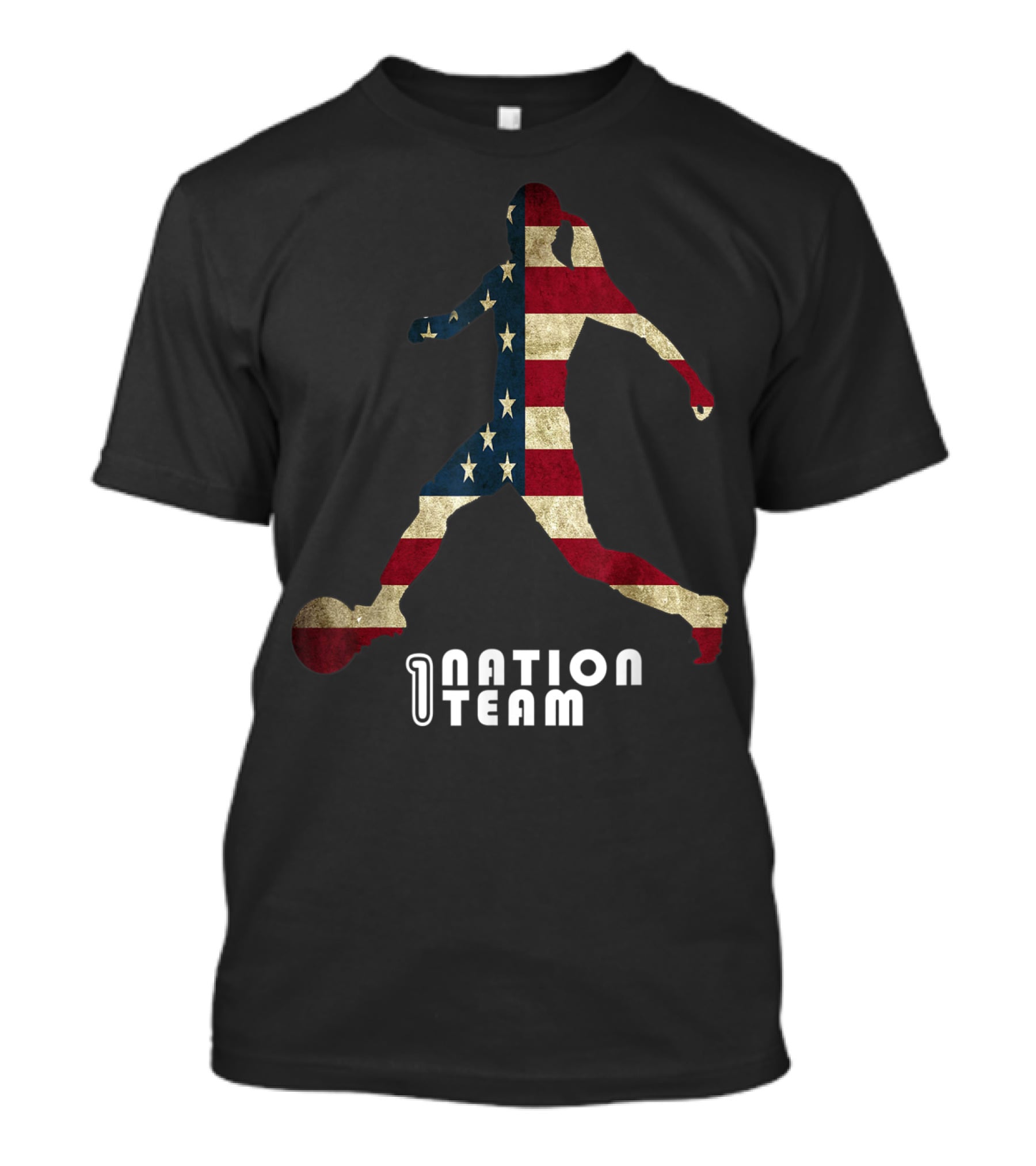 Us Women Soccer One Nation Team Player Fan T-Shirt