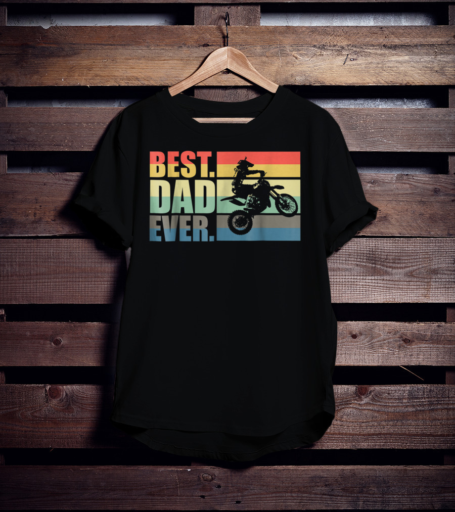 BEST DAD EVER Vintage Motocross Father's Day T-Shirt